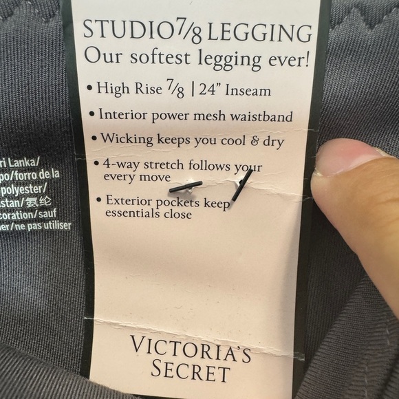 Victoria's Secret Studio 7/8 Leggings Grey - Picture 10 of 14